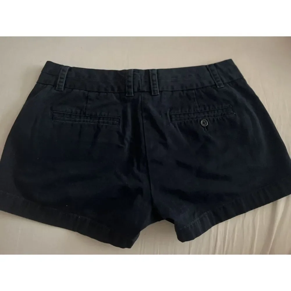 J Crew Chino Shorts Size 4 Navy Blue G2‎